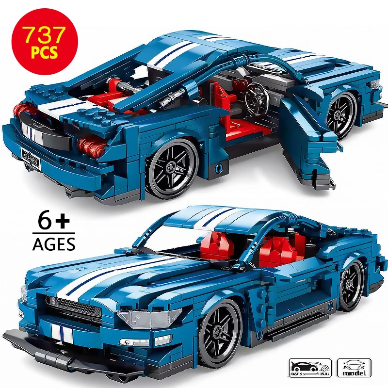 737 шт. строительные блоки тянуть обратно город гоночный автомобиль совместимый