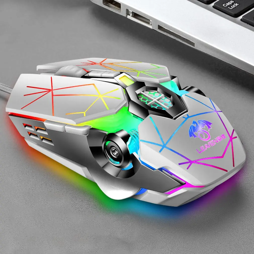 

Wired Optical USB Gaming Mouse RGB 3200 DPI 7 Keys LED Backlit Silent Mice For PC Laptop Office Gaming