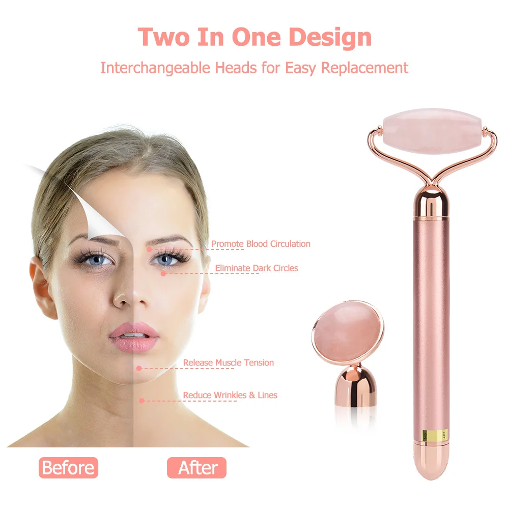 Vibrable Massage натуральный нефрит Beauty Thin Face Apparatu Электрический нефритовый массажер