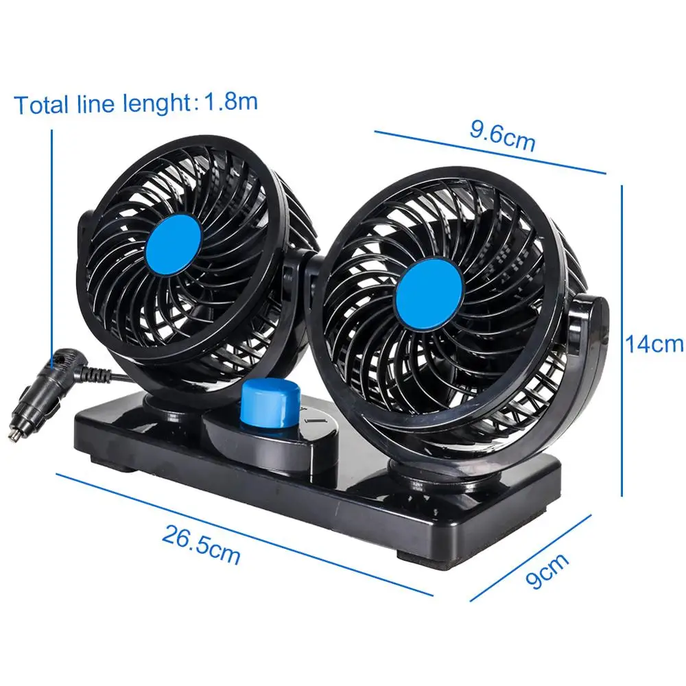 Мини вентилятор Tirol с двойной головкой регулируемый на 360 градусов