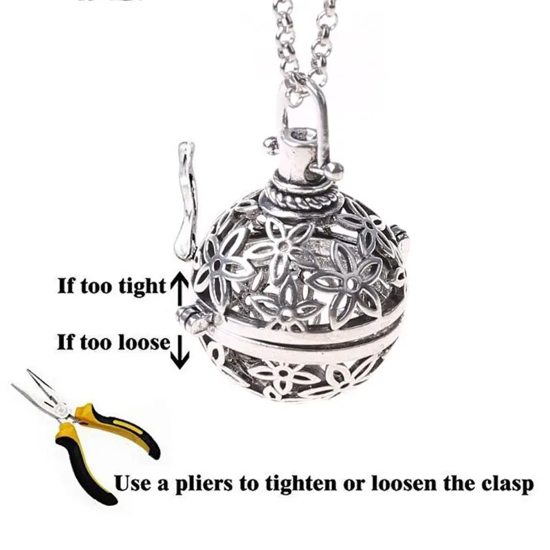 

Aromatherapy Essential Oil Diffuser Locket Pendant Necklace with Lava Stone