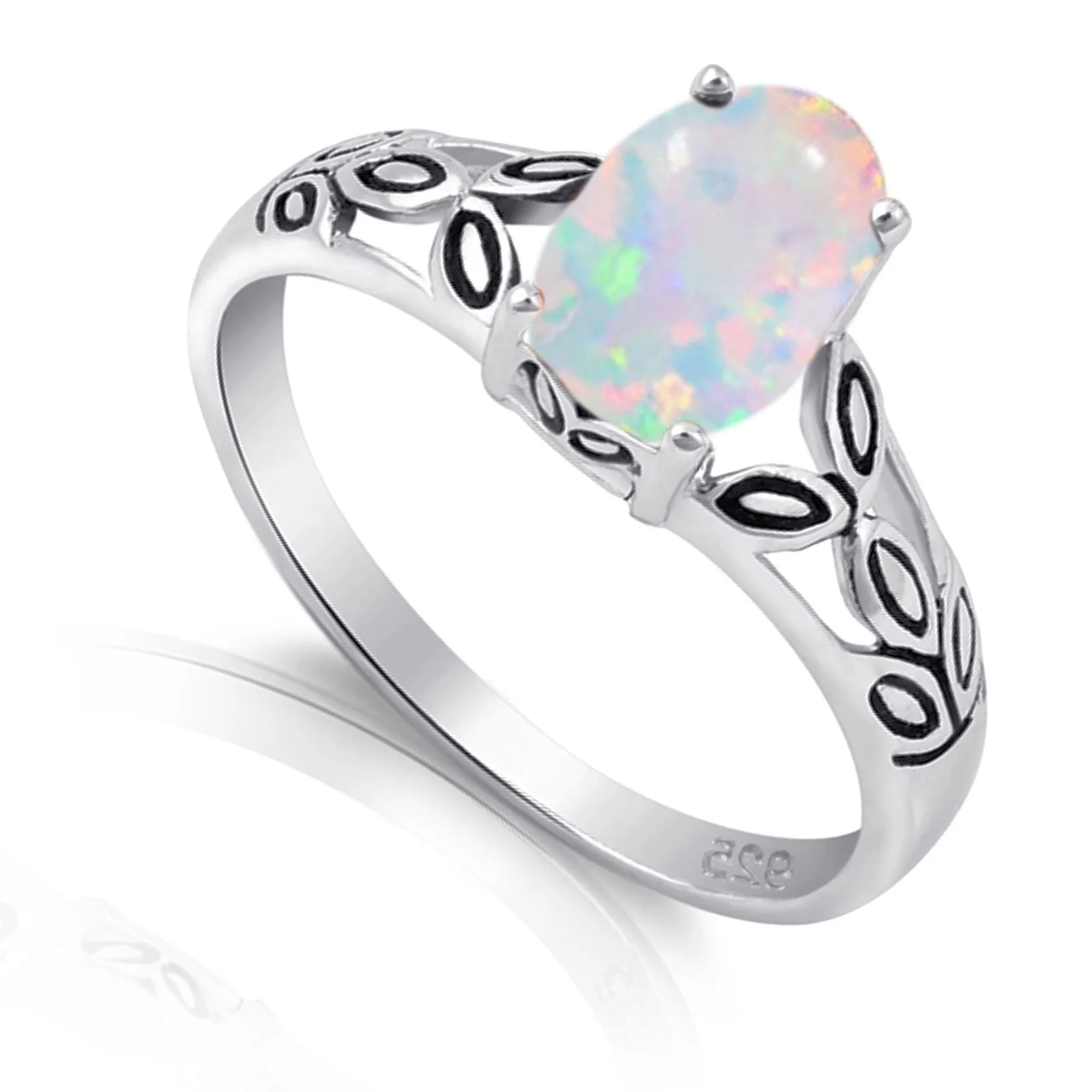 

Luxury Gorgeous Women Jewelry Imitation Opal Bridal Rings for Wedding Engagement Set Gifts