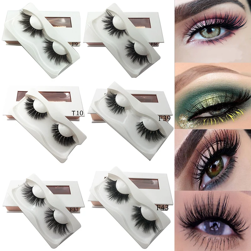 Новинка 100% накладные ресницы ручной работы из норки натуральные путающие Модные