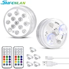 Погружной светильник с USB-зарядкой для бассейна, светодиодный ночсветильник RGB с присоской, уличная садовая подводная лампа с радиоуправлением