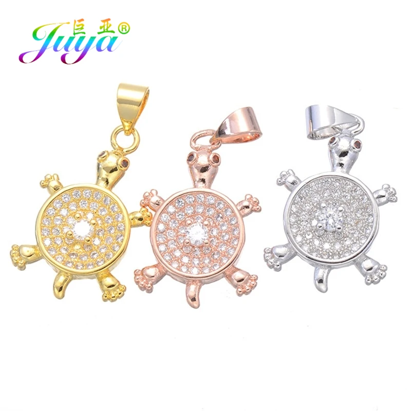 Juya DIY золото/серебро/розовое золото бабочка лебедь черепаха кошка крест кошка подвеска Подвески для женщин Модный кулон, ювелирные изделия для изготовления