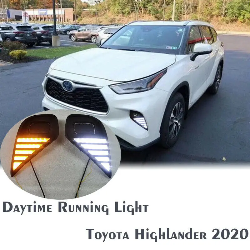 

For Toyota Highlander 2020 2021 Daytime Running Lights Super Bright Daytime Running Lights Car-Styling Lamp 2Pcs for front L/R