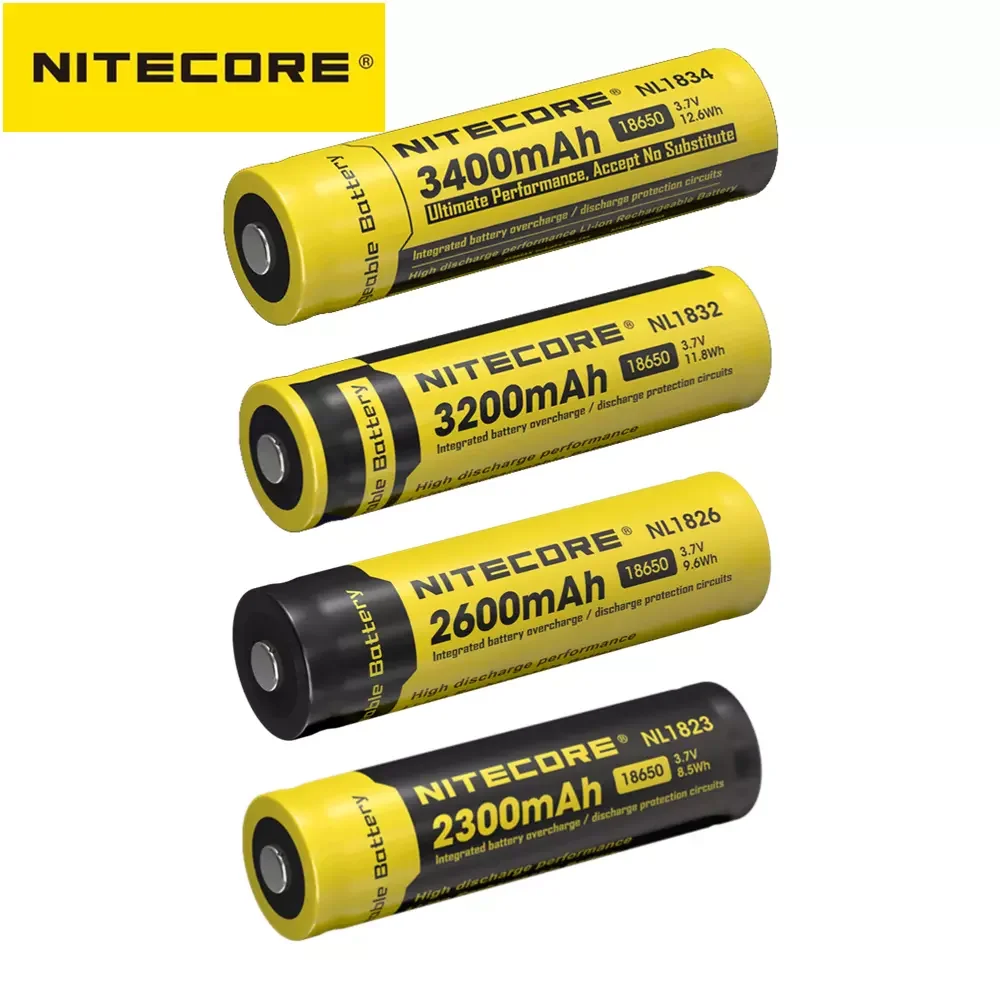 Аккумуляторная батарея Nitecore NL1834 NL1832 NL1826 NL1823 18650 3 7 в литий-ионная максимальная