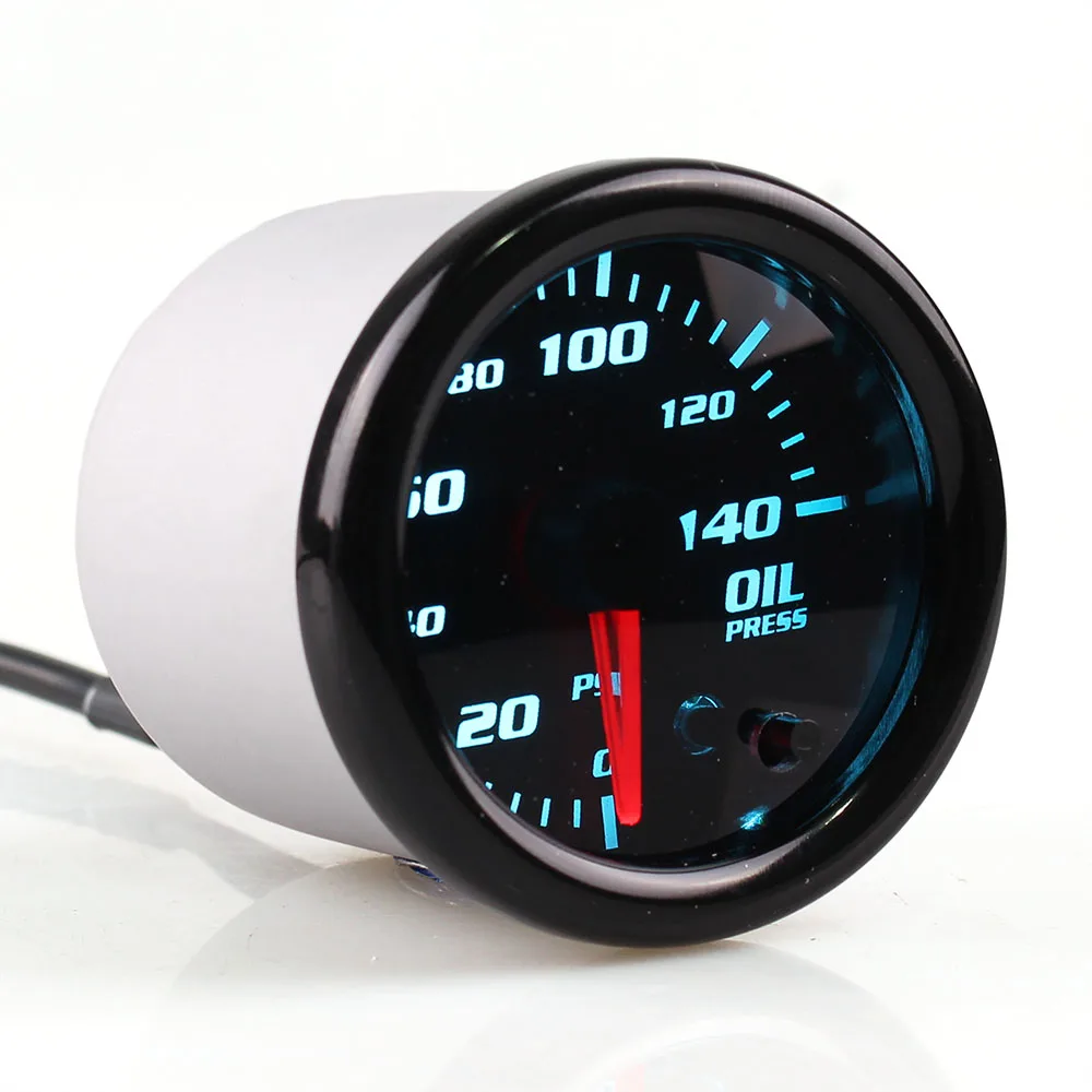 52 мм/2 дюйма 7 цветов Светодиодная дымовая линза Масляный Пресс ure 0-140PSI