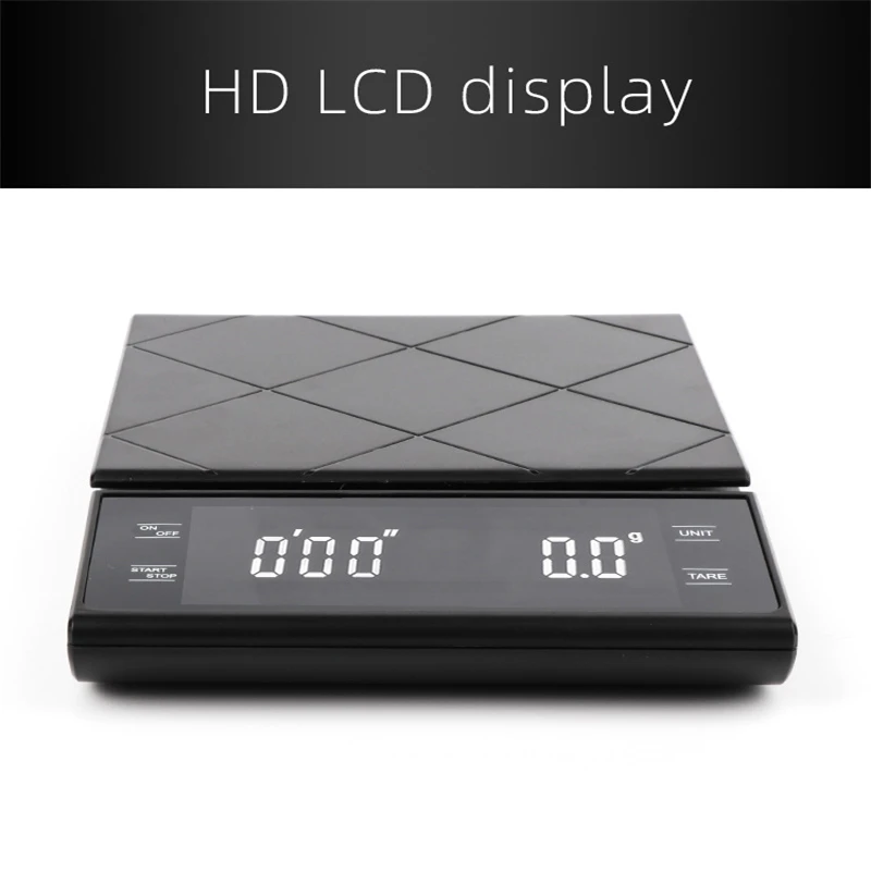 Портативные электронные цифровые весы для кофе с таймером высокоточные бытовые
