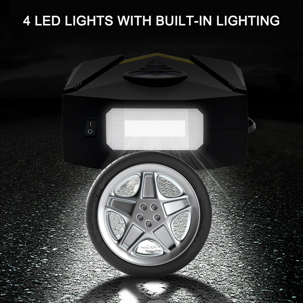 Автомобильный насос для шин электрический воздушный с цифровым экраном