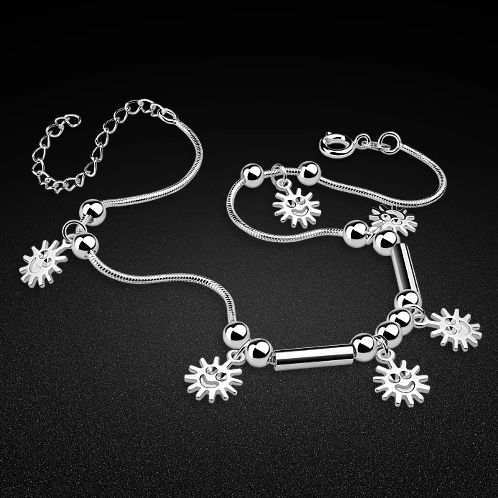 Женский минималистичный ножной браслет из стерлингового серебра 925 пробы милый