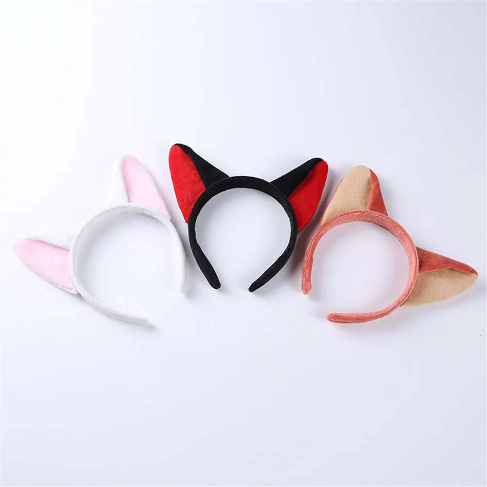 Новый мультфильм Лиса уши плюшевые повязка на голову для детей выступлений сцене