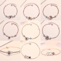 antlers love heart 520 bracelets for women inlaid zircon 2021 trend new double deck projection stone bracelets female jewelry