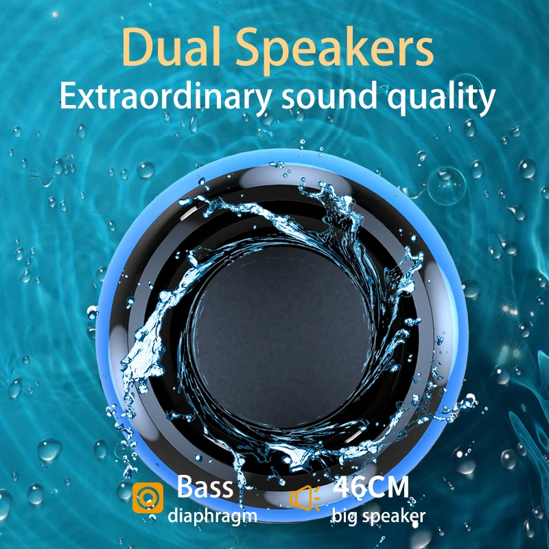 

Bluetooth speaker portable TWS interconnected HIFI surround stereo speaker LED intelligent subwoofer supports TF U Disk