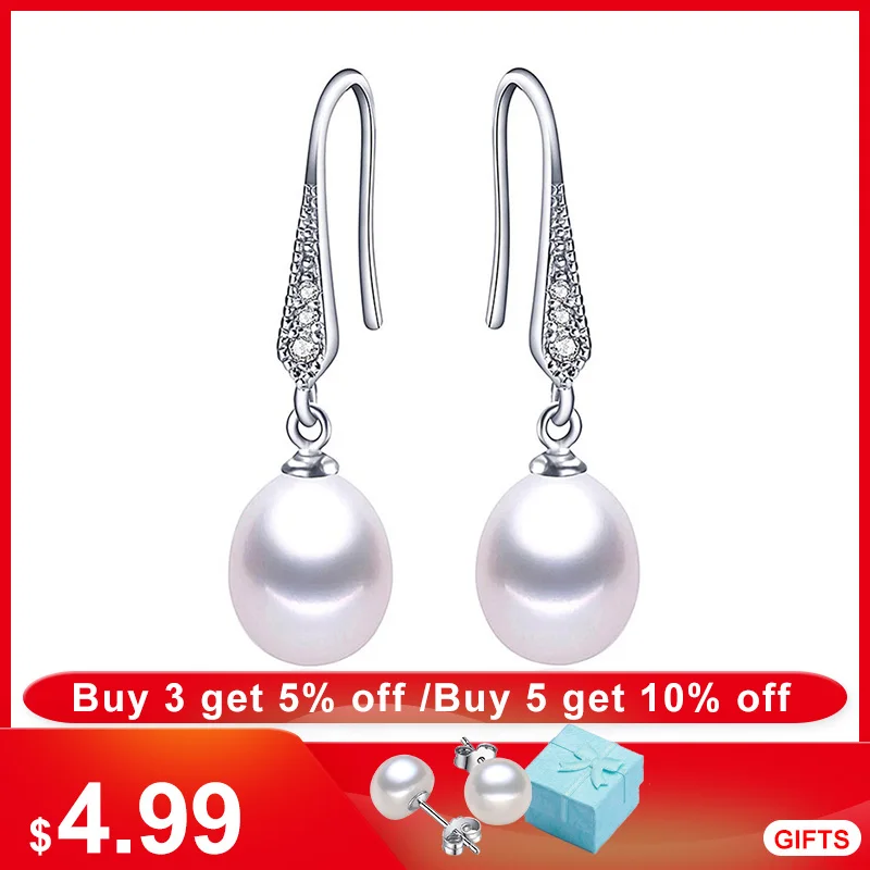 Женские длинные серьги Lindo элегантные из серебра 925 пробы с натуральным