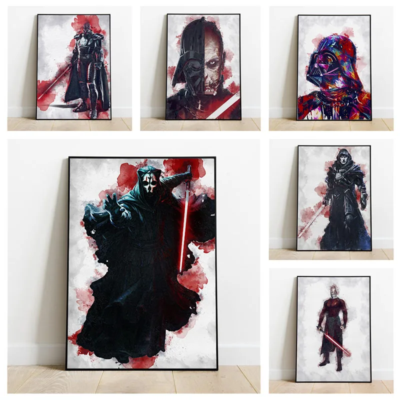 С принтами &quotMarvel&quot &quotМстители&quot &quotЗвездные войны&quot фильм рисунок на холсте