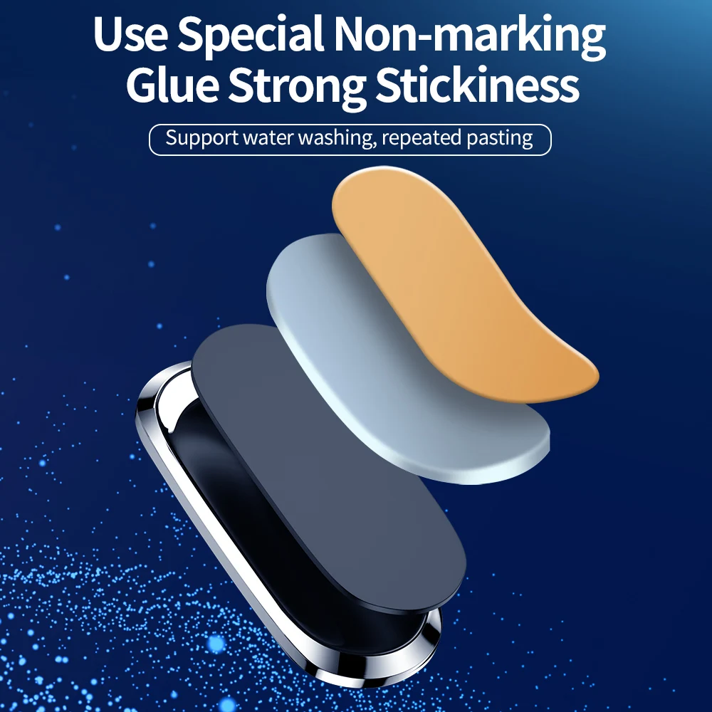 

YKZ Magnetic Car Phone Holder Rotatable Mini Strip Shape Stand For Huawei Metal Strong Magnet GPS Car Mount for iPhone 12 11 Pro