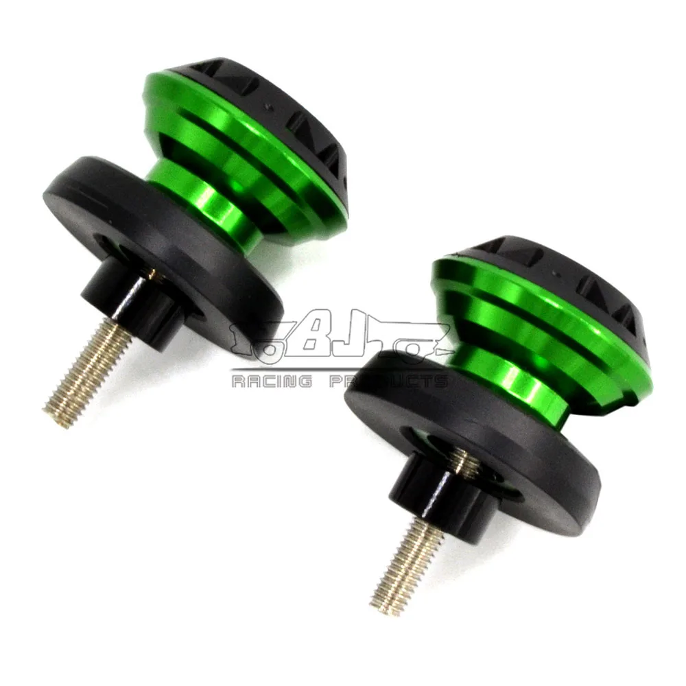 M6 Green Bobbins 6 мм M6 M8 10 мм маятник мотоцикл слайдерные катушки поворотный рычаг стенд бобины винты болты для Yamaha R3 R25 FZ8 YZFR1 R6 MT09 - Цвет: M6 Green Bobbins