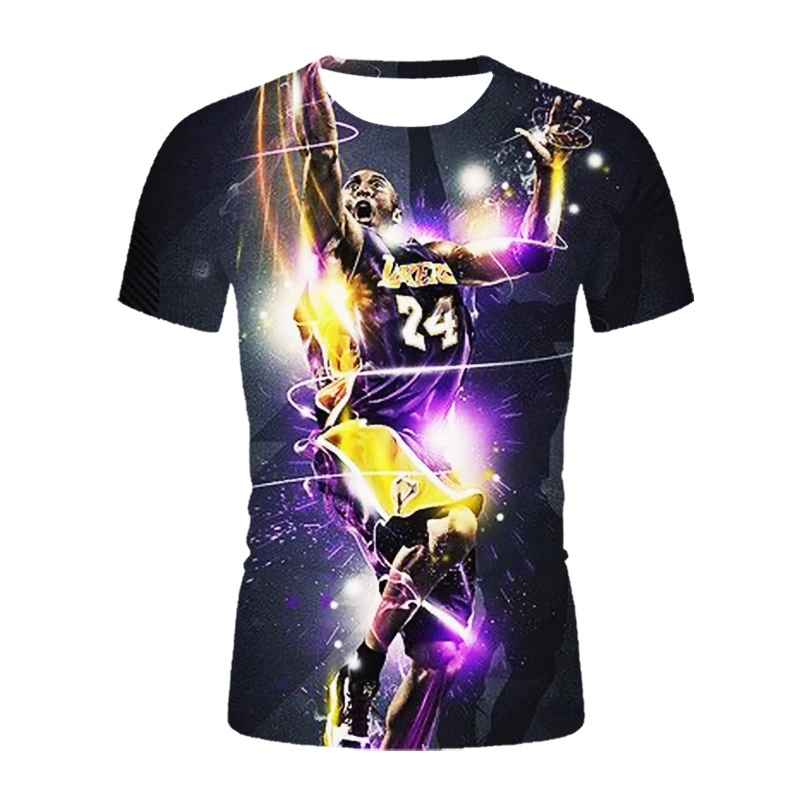 

2021 New Style USA Men's Basketball Star Men's T-Shirt Summer Trend Clothing 3D-printed Short Sleeve Sports Breathable T-Shirt