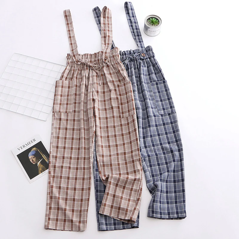 Японские весенне осенние новые женские штаны на подтяжках в стиле Харадзюку