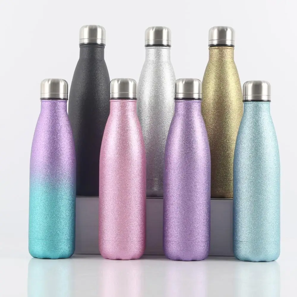 

Vacuum Insulated Water Bottle 500ml Double-Wall Keep Hot/Cold Stainless Steel Cola Bottle Sports School Office Travel Bottle