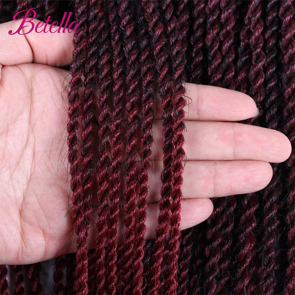 Betella 30Roots/Pack Senegalese Twist Crochet Braids Hair Brown Color Braid Ombre Synthetic Senegal Braiding |