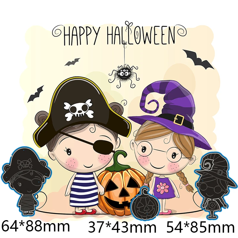 

Metal Cutting Dies 3pcs boys and girls For Card DIY Scrapbooking stencil Paper Craft Album template Dies 64*88/37*43/54*85mm