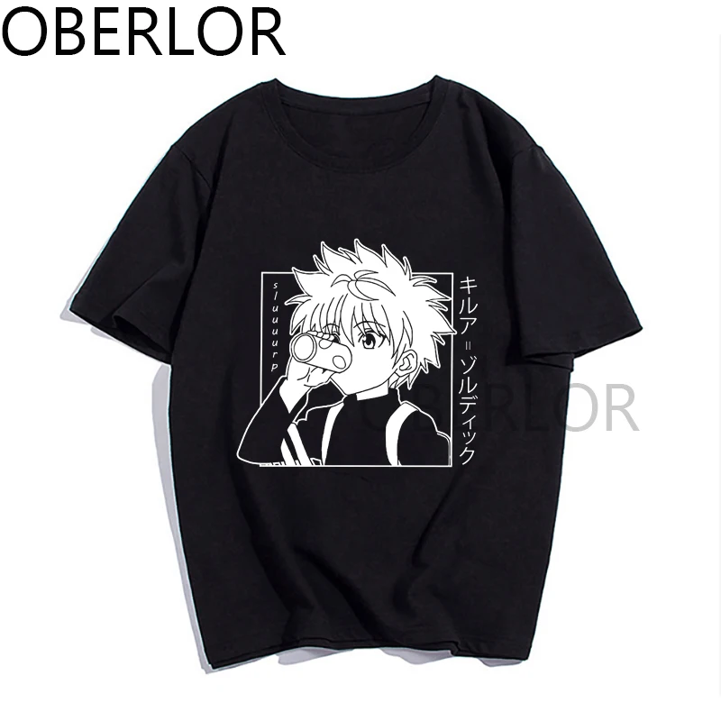 

Женская хлопковая Футболка Kawaii Hunter X Hunter, забавная футболка с рисунком аниме, новый дизайн, летняя уличная одежда