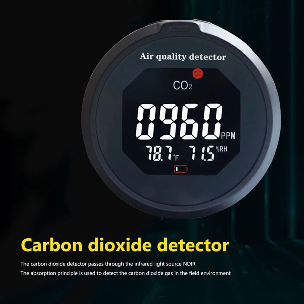 

Интеллектуальный тестер углекислого газа, измеритель влажности, детектор качества воздуха для дома и улицы, инструмент