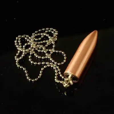gold Креативная металлическая мини-зажигалка с пулями, керосиновая лампа с цепочкой, подвеска для сигарет, зажигалки для сигарет, зажигалки для бензиновых сигарет - Цвет: gold