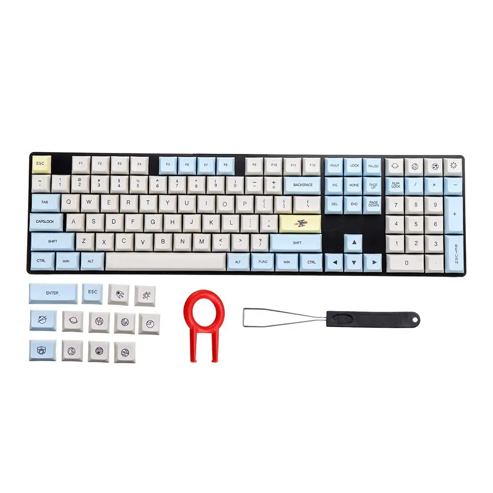 

121 Keys Mechanical Keyboard Keycap Moon Landing Mars PBT Keycaps Keyboard Accessories NEW