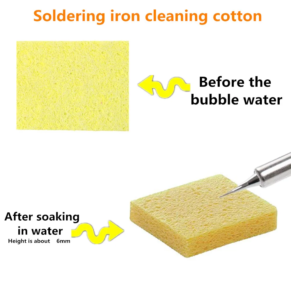 

Electric Soldering Iron Stand Holder with Welding Cleaning Sponge Pads Generic High Temperature Resistance