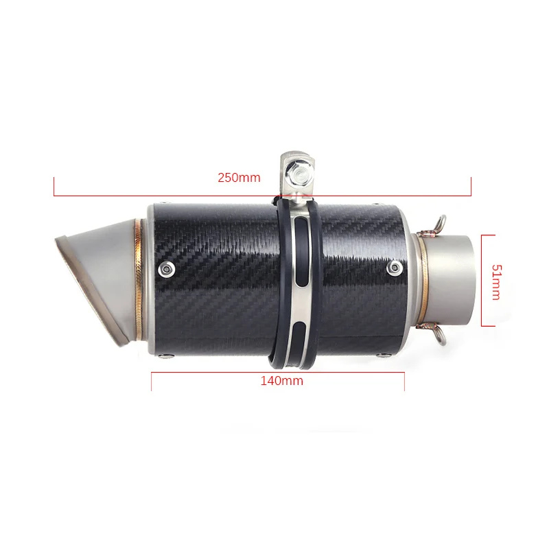 

Motorcycle carbon fiber Exhaust full System contact Pipe + muffler for HONDA Grom MSX 125