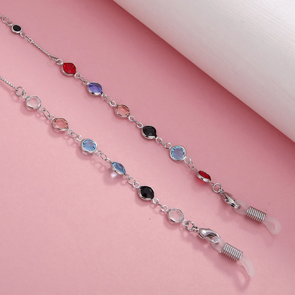 

Eyeglasses Chains Necklace Lanyard Women Fashion Rose Flower Sunglasses Chain Beaded Glasses Cords Strap Eyewear Jewelry