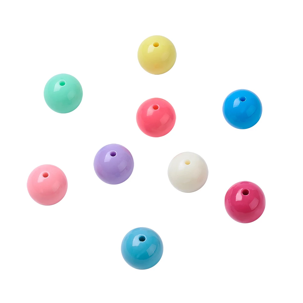 105pcs 20mm Mixed Color Chunky Bubblegum Acrylic Beads Opaque Colorful for Necklace Jewelry Making DIY | Украшения и аксессуары