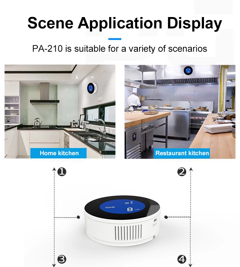 Tuya умный Wifi газовый сигнализатор газ природный сжиженный нефтяной детектор
