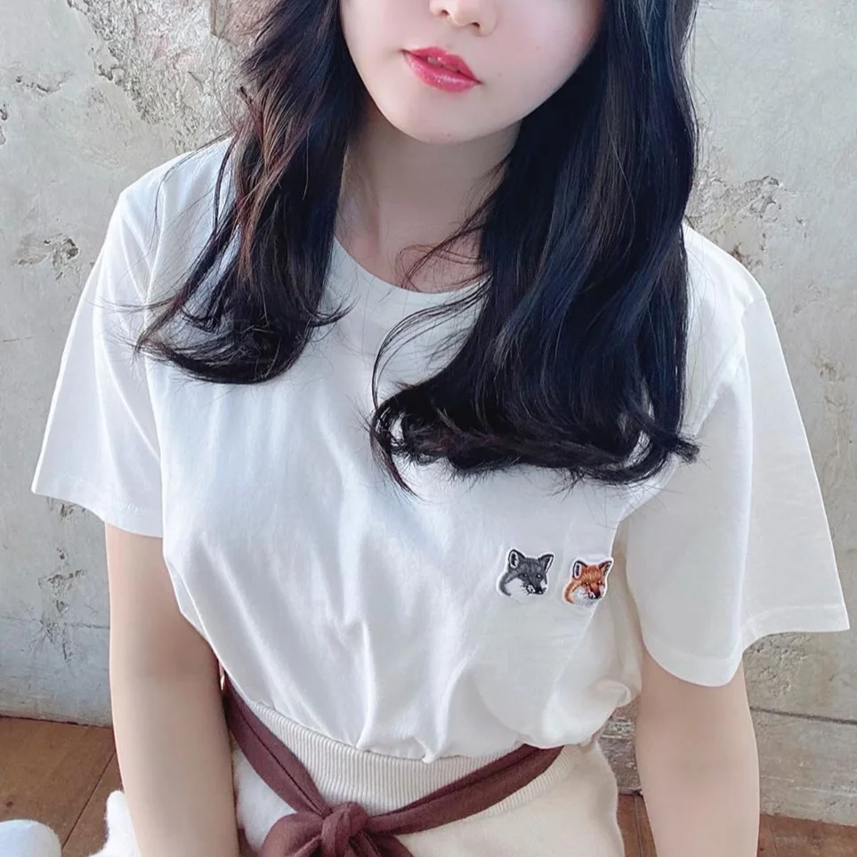 Футболка из чистого хлопка с коротким рукавом и до локтя футболка маленькой