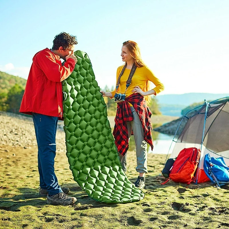 

Camping sleeping pad mat Ultralight Inflatable mattress in tent Folding bed Portable Travel hiking trekking Air matt