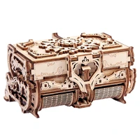 wooden machinery 3d antique jewelry box childrens puzzle assembly code diy gift wooden toys wholesale custom