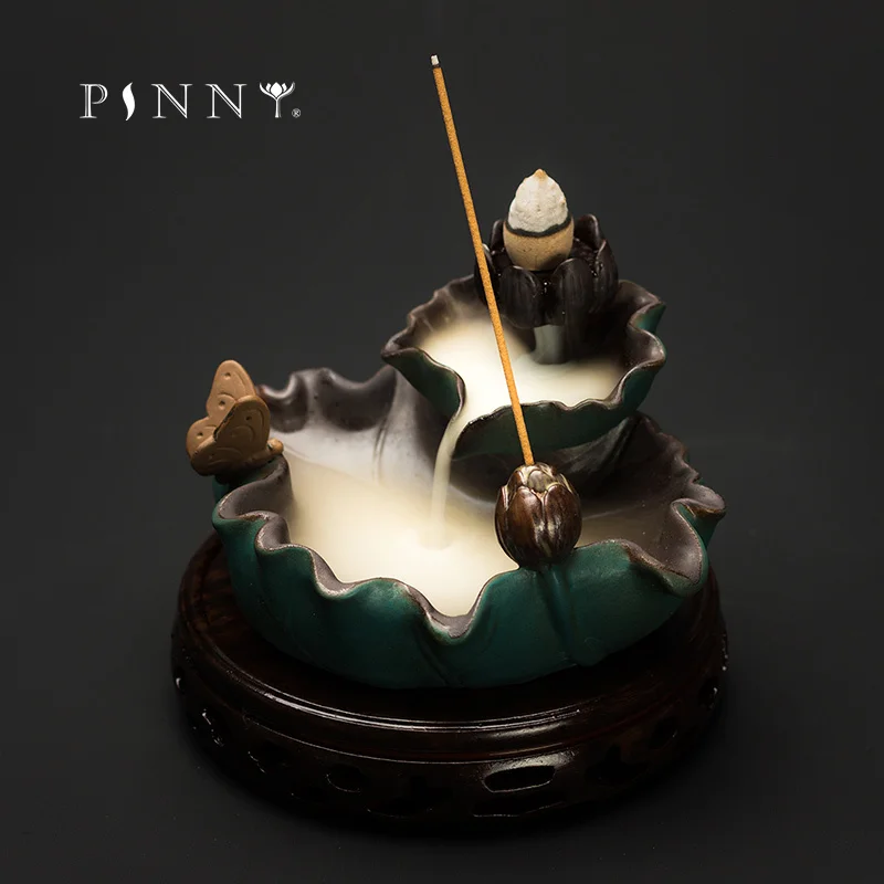 Курильница в форме листа лотоса PINNY креативный держатель для благовоний с