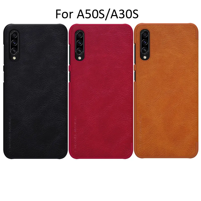 Nillkin Qin кожаный чехол-книжка с откидной Чехол Крышка для samsung Galaxy M20 M30 A30 A50 A70 M10 A40 A10 A60 A20 A20e