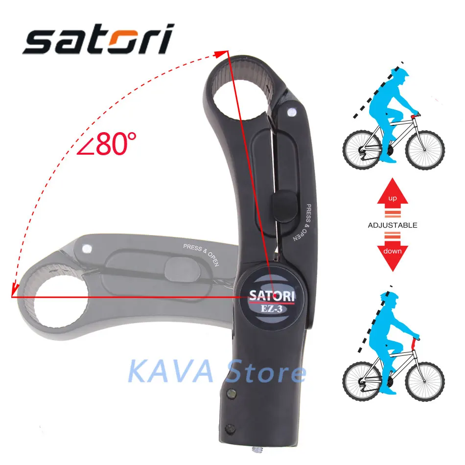 Велосипедный подъемник SATORI EZ-3Adjustable увеличивающий рост 25 4/31 8 мм вынос руля для