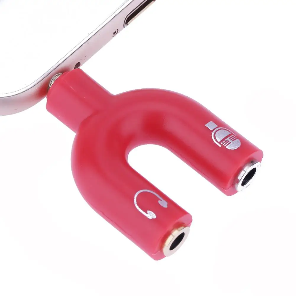 3 5 мм разъем для наушников конвертер стерео сплиттер Аудио гарнитура 2 Way U адаптер