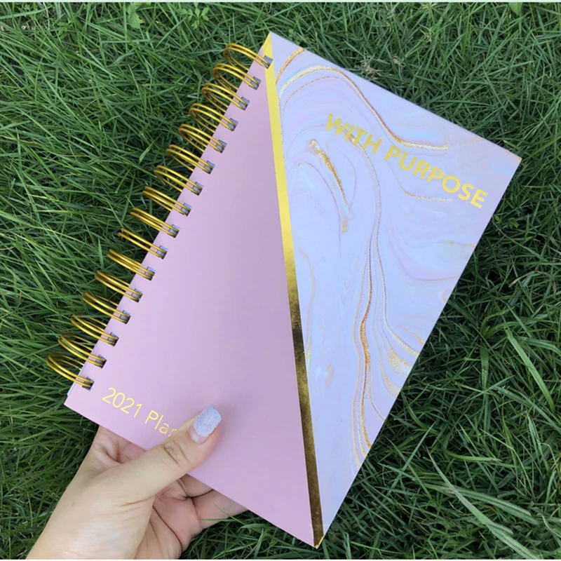 

A5 Coil Notebook Grid Line Spiral Journal Double Side Notepad PP Cover Waterproof Material Notebooks School Office Supplie