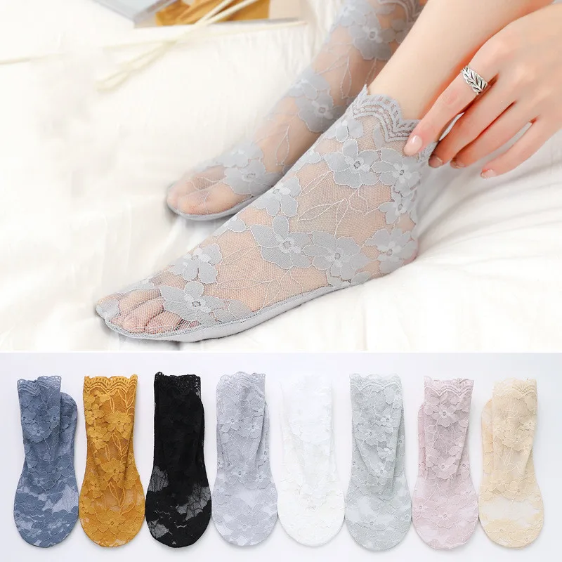 

Japanese Korea High School Girls Socks cute Sweet Retro Lace Short Socks Lolita Frilly Ruffle Cotton Princess Socks