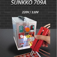 sunkko 709a battery spot welder with hb 70b welder pen diy battery pack spot welding machine with clip and nickel sheet