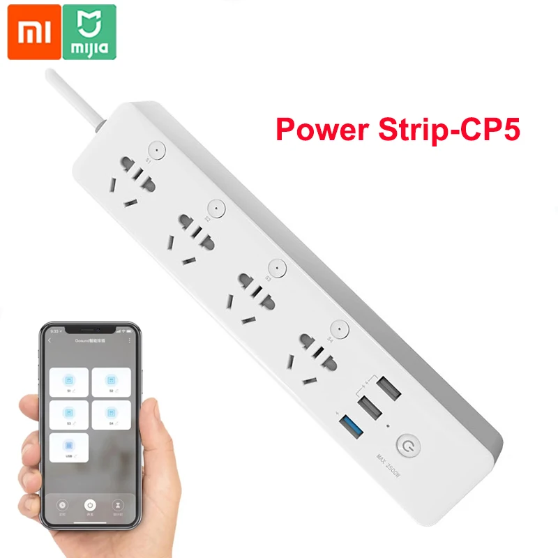 

Удлинитель Gosund CP5, Wi-Fi, 4 розетки, 3 USB-порта, 18 Вт