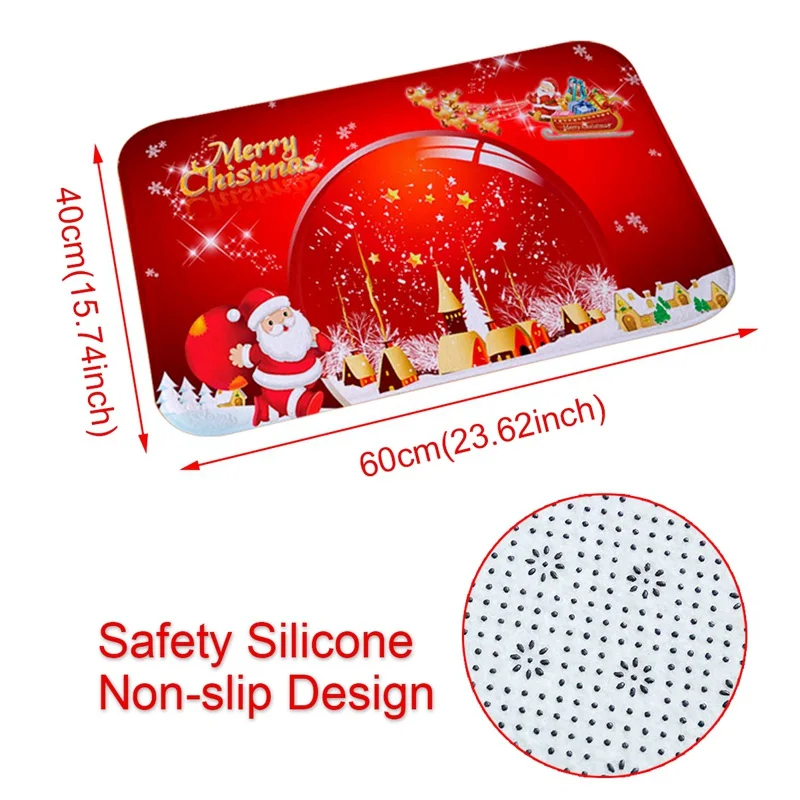 Рождественский дверной коврик Санта эльф олень рождественские украшения