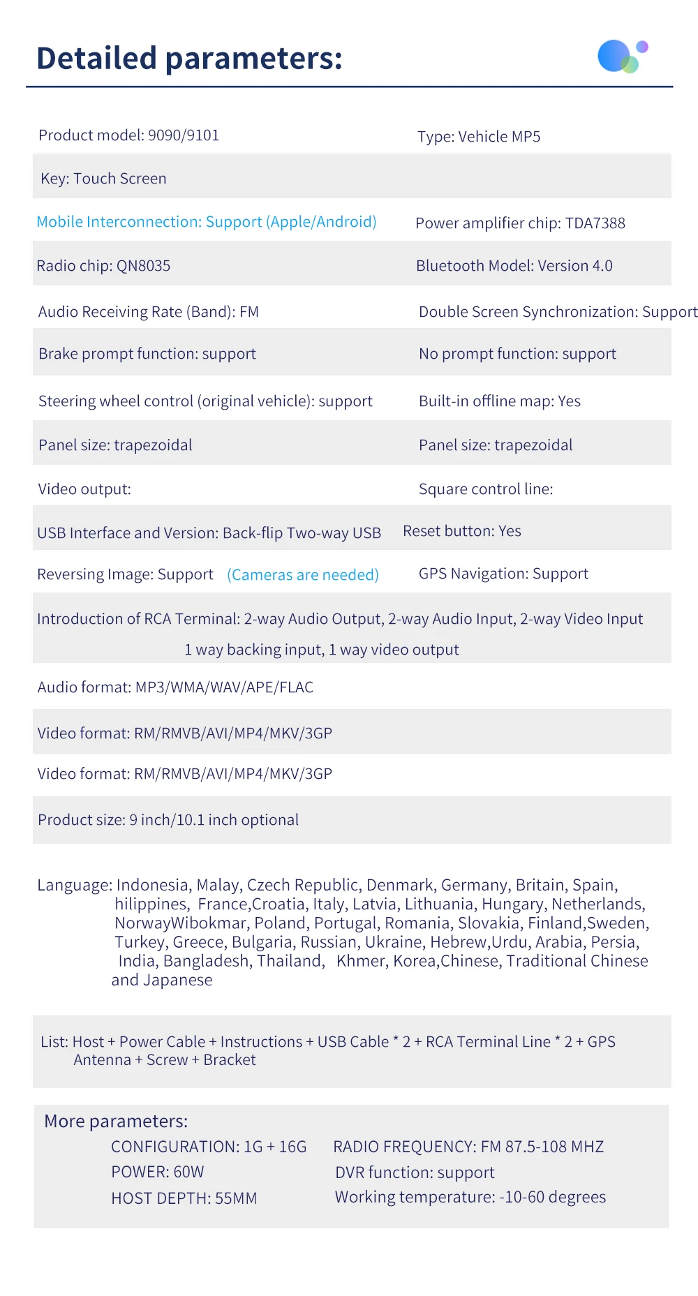 Car Radio Autoradio 10" Android 8.1 Wifi Car Stereo Radio Coche GPS Radio Carro Bluetooth Mirrorlink Samochodowe Reversing Cam