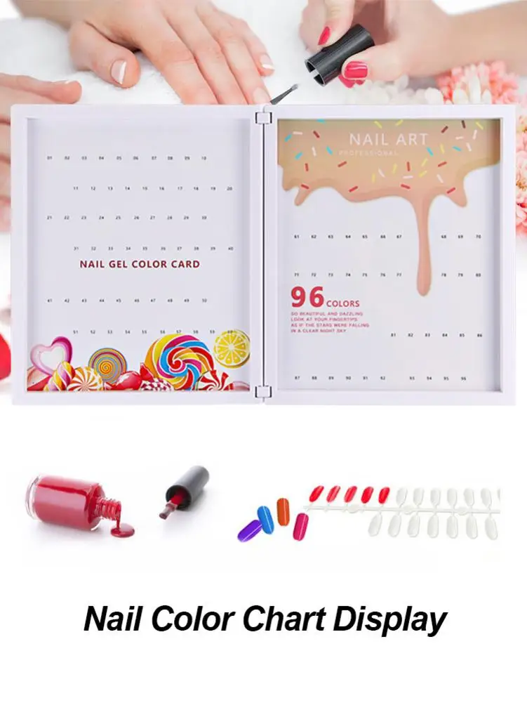 

Nail Color Chart Display Nail Gel Polish DIY Nail Art Showing Shelf Display Book Color Card For Nail Salon